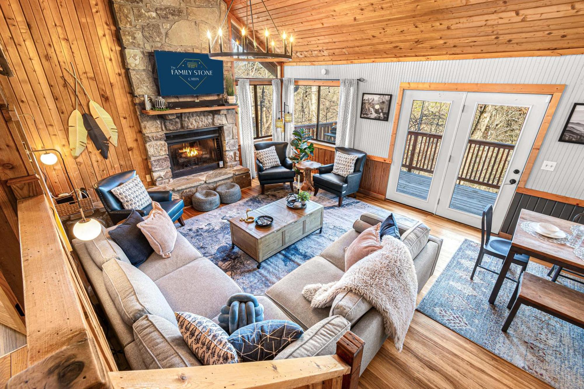 The Family Stone Luxe Cabin Sleeps 12 Hot Tub Dogfriendly Dollywood Пиджен-Фордж Экстерьер фото